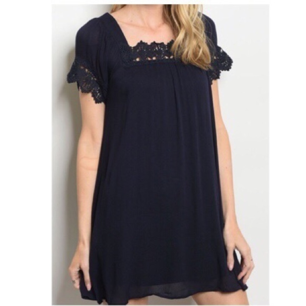 Tunic Dress Navy Blue Various Sizes